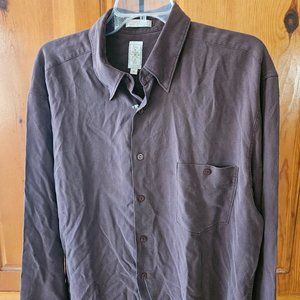 Silk Button-Down Dress Shirt